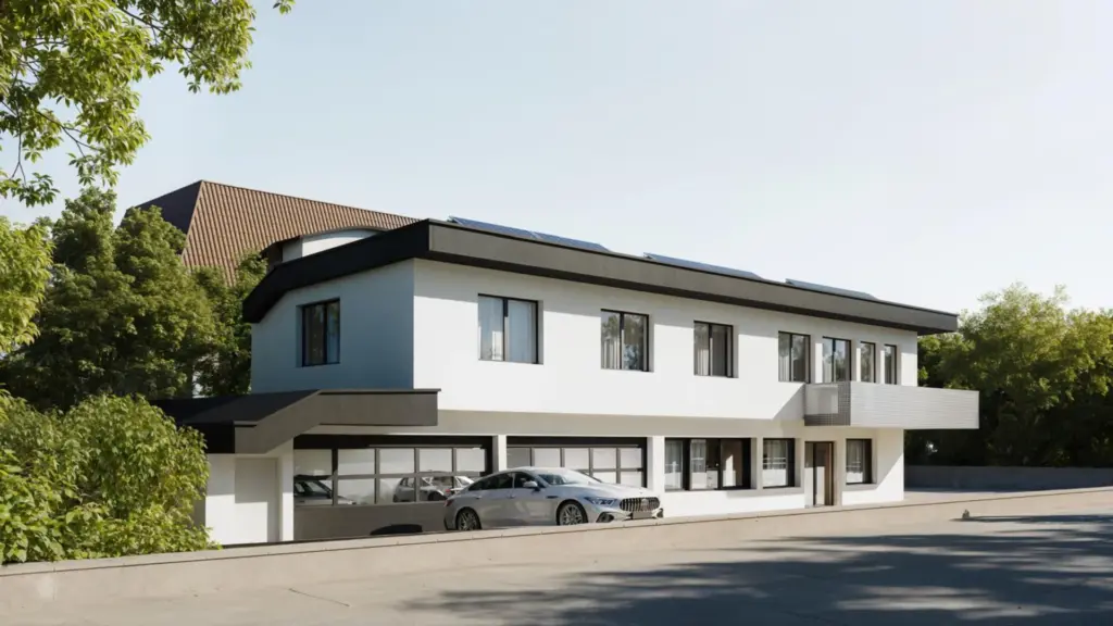Gewerbeanlage Rum bei Innsbruck – 3D-Visualisierung Neubauprojekt MCE Baukonzepte