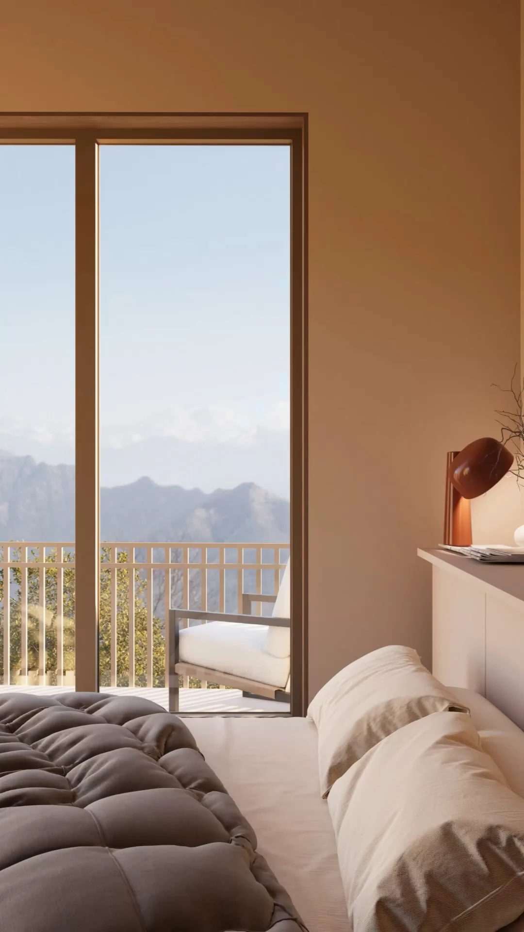Bedroom – design option plaster